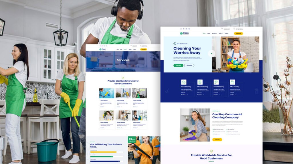 Klean Cleaning Service Elementor Template Kit KitPapa
