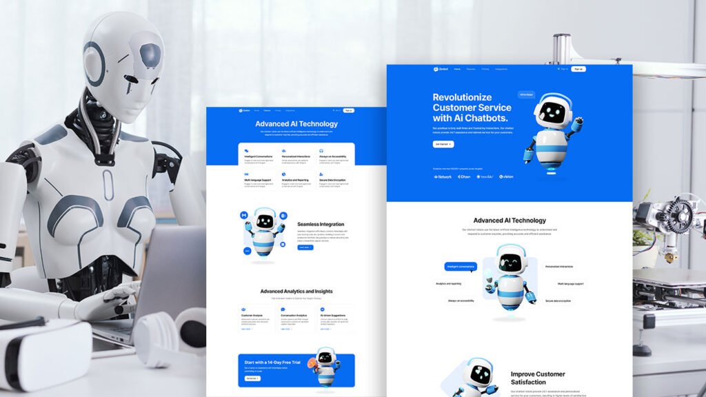 ZenBot – AI Chatbot Saas Company Elementor Template Kit - KitPapa
